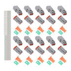 2 Pin Connector 10 Sets DT04-2P DT06-2S with Solid Contacts 14-20AWG