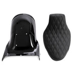 Short Rear Fender Black Seat For Harley Davidson Softail 06 17 200mm Tire