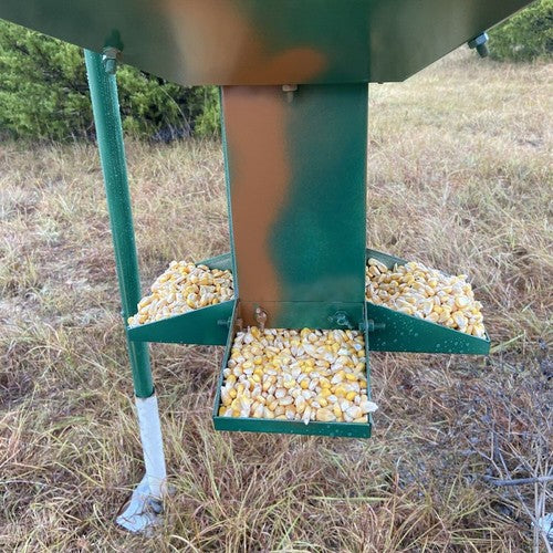 Steel 450lb Gravity Feeder Zinc Plated For Deer Turkey Big Wild Game Hunting
