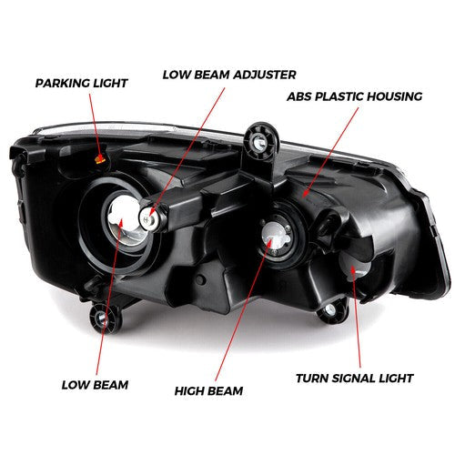 Pair Headlights for 2008-16 Chrysler Town and Country 2011-20 Dodge Grand Caravan