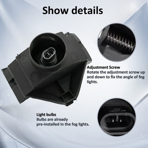 Pair Front Bumper Driving Fog Light Lamp for 1999-2004 for Ford Mustang GT