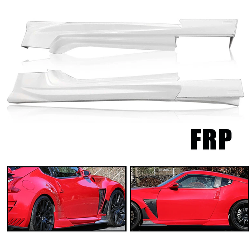 FRP Unpainted Side Skirts Rocker Panel Left+Right for Nissan 370Z Z34 2009-2020