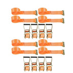 8 Set  E-Track Ratchet Straps 2" x15' 4400LB Tie Down USA