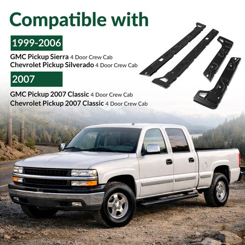 Inner Rocker Panels FOR 99-07 Chevy Silverado GMC Sierra 1500/2500/3500 Crew Cab