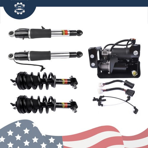 Front Rear Shock Absorber Strut Assys + Compressor For Cadillac Escalade 2015-20