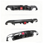 Carbon Fiber Rear Bumper Diffuser Lip & Spoiler Wing Fit 2014-2017 Infiniti Q50