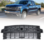 For Silverado 1500 2019-2022 Front Upper Bmuper Grille ABS Black Grill 84493306