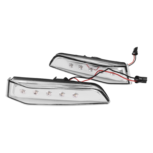 White LED Bumper Side Marker Lights Clear for 2003-2007 for Infiniti G35 Coupe