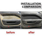 2pcs Front Door Panel Black Insert Hard Cover Kit for 05-09 Ford Mustang