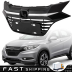 Chrome Black Front Upper Grille Grill Assembly for 2016-2018 Honda HR-V HRV