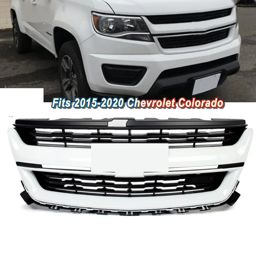 Front Bumper Grille Upper Grill for Chevrolet Colorado 2015-2020 White
