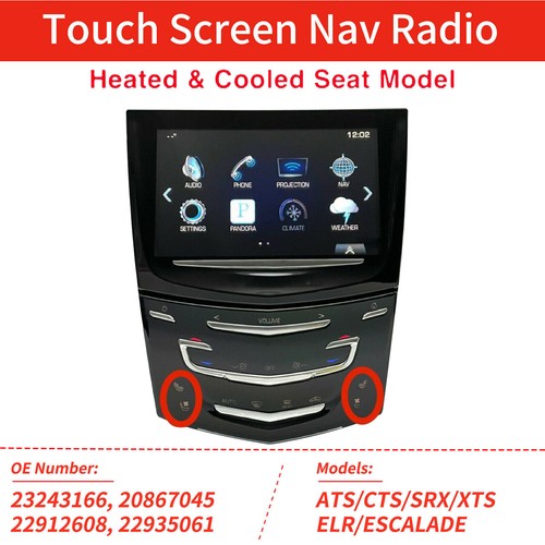 CUE System Navigation Radio w/ Heated & Cooled For Cadillac Escalade ATS CTS XTS