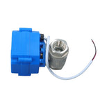 Solid Motorized Ball Valve 1/2in Full Port SS 9-24V AC/DC NC Auto Return