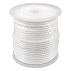 5/16 Inch 250ft White Nylon Solid Braid Rope | High UV & Abrasion Resistance