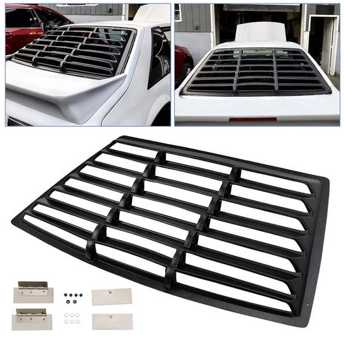 Black Rear Window Louver Sun Shade Cover for Ford Mustang Fastback 1979-1993