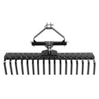 Cat 0 Tractor Hookup 3 Point Landscape Rake 50 Inch Black Grass Comb Garden Tools