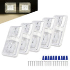 5x RV LED 12V Double Dome Light Ceiling Fixture for Camper Trailer Marine