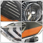 Black Housing Headlamp Headlight LED DRL LH&RH Pair For Ford Mustang 2018-2020
