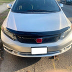 Front Upper Grille Honeycomb Painted Black for Honda Civic 4DR Sedan 2012