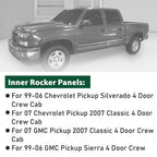 Inner Rocker Panels FOR 99-07 Chevy Silverado GMC Sierra 1500/2500/3500 Crew Cab