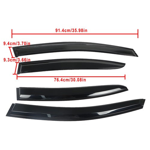 Window Visors Deflector Guard Acrylic Visor Guard Fit For Subaru WRX STI 2015-19