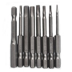Metric mm Hex Head Allen Bit Set 8 Piece Quick Connect Shank Impact Driver Drill
