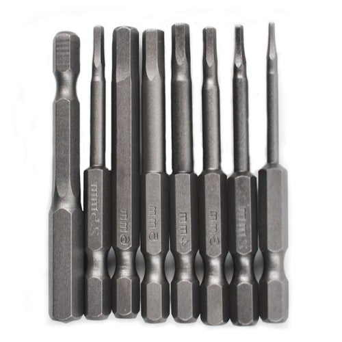 Metric mm Hex Head Allen Bit Set 8 Piece Quick Connect Shank Impact Driver Drill