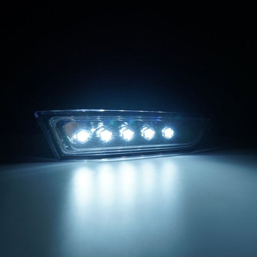 White LED Bumper Side Marker Lights Clear for 2003-2007 for Infiniti G35 Coupe