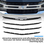 Black Grille Insert Trim Grill Overlay for 2019-2021 Chevy Silverado 1500 LT RST