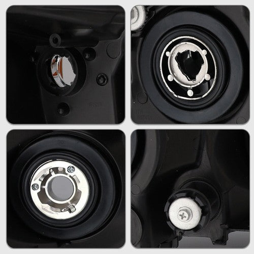 Projector Headlights Halogen Headlamps Set for 2013-2015 for Honda Accord Sedan
