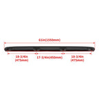 Tailgate Spoiler Cap Molding Top Protector for 1999-2007 Silverado Sierra Black