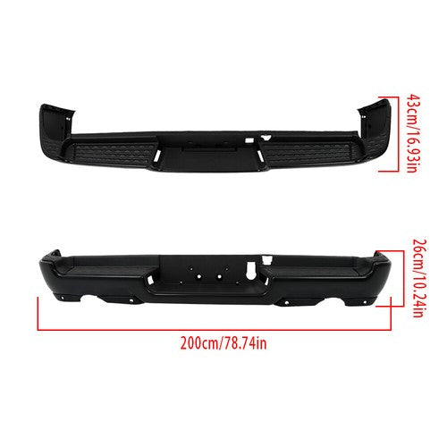 For RAM 1500 2019-2022 w/ Park & Dual Exhst Metal Rear Bumper For Automobile NEW