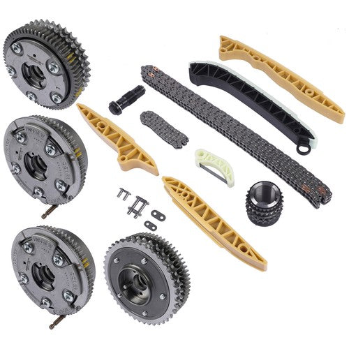 4×Camshaft Adjusters + Timing Chain Kit for Mercedes-Benz W203 W211 2720506847