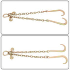 3/8in*2ft G80 Chain Double Limb Hook Chain Working Load 7100lbs 15IN J Hooks
