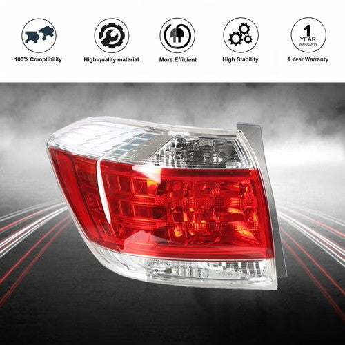 Driver LH Side Tail Light Lamp Assembly Replace For 2011-2013 Toyota Highlander