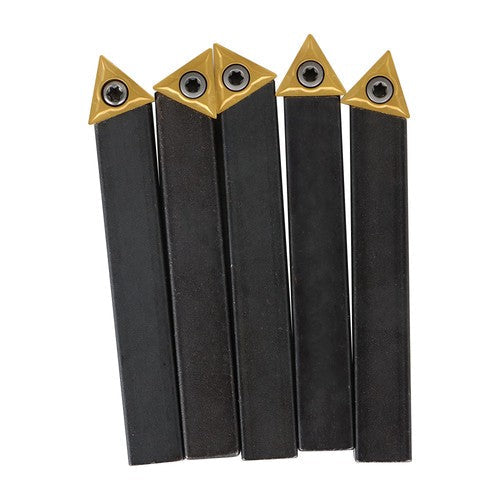 5-piece 1/2 " New lathe indexable carbide insert + turning tool bit holder kit