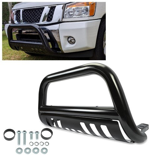 Bull Bar Black Push Bumper Grille Guard for 2004-2015 Nissan Titan Armada