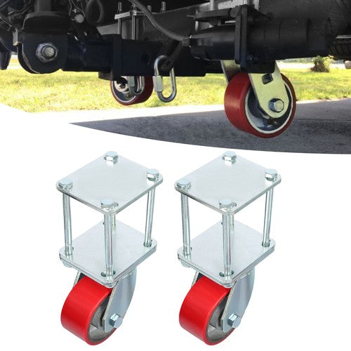 Hitch Mount Skid Wheel For RV Trailer 5th Wheel 2.5 Inch 3 Inch Receivers Zinc Plated