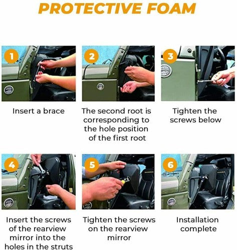 Door Off Quick Release Side Hinge View Mirrors for Jeep Wrangler JK CJ YJ TJ JL