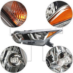Pair Headlights Assembly Set Fit Clear Lens Chrome For Nissan Versa 2020-2021