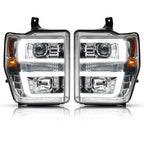 Pair LED Projector Headlights Headlamps for 2008 2009 2010 Ford F250 F350 F450