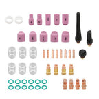 49Pcs #10 Pyrex Glass Kit TIG Torch Short Tube Gas Lens for WP-17/18/26