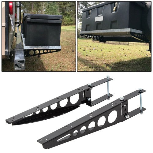 Pair RV 4 Inch Square Rear Bumper Mounting Cargo Carrier Arms Bracket