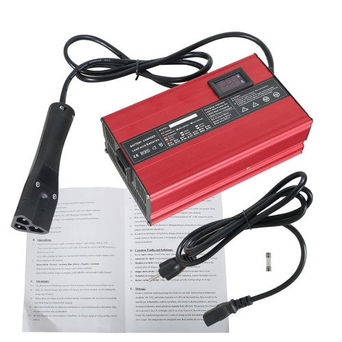 Fit For EZGO RXV TXT Golf Cart 48V 10A Battery Charger "Triangle" 3 Pin Plug New