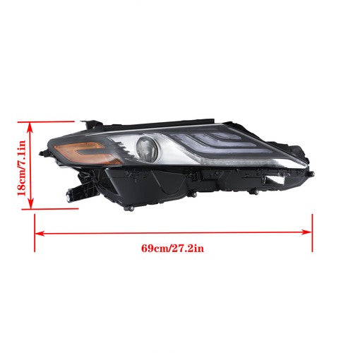 Black Housing For 21 22 Toyota Camry XSE XLE Full LED Headlight Assy Right Side