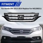 ZZ2V00502 Front Bumper Upper Grille Grill w/Chrome Trim for Honda CRV 2012-2014