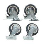 Four 6 Grey PU Inclined Wheel Polyurethane Universal Wheels