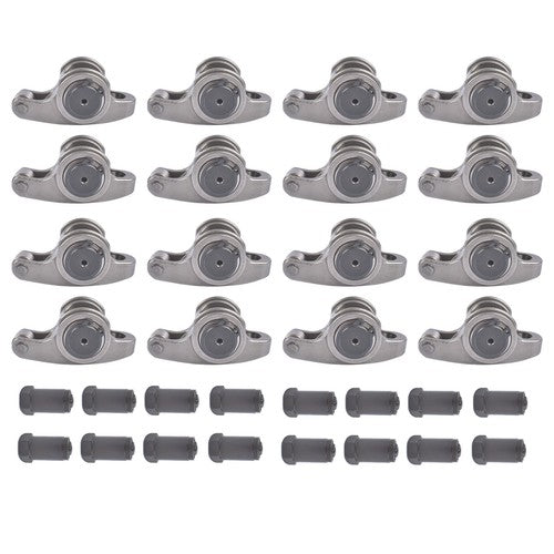 16Pcs 17-4PH Stainless Steel Rocker Arms for Pontiac 287-455 V8 4.3L 1.65 Ratio