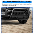 Brush Bull Bar Push Front Bumper Grille Guard for 2009 2023 Dodge Ram 1500