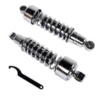 Pair 11.75" Chrome Rear Shocks For Harley Sportster XL 883 1200 FXR Street Glide